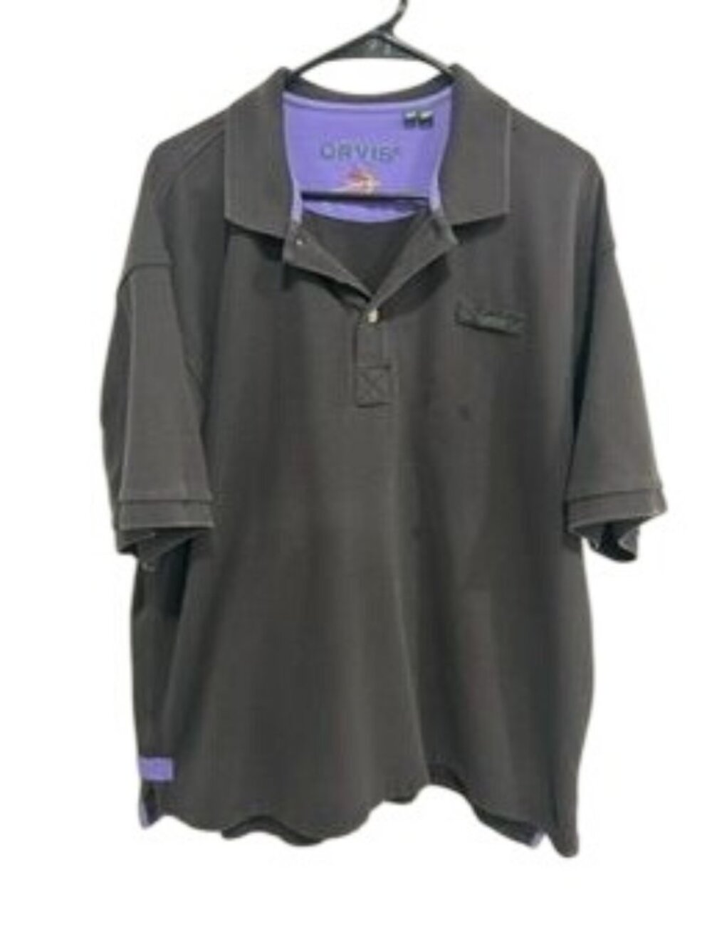 Orvis XXL Mens Black Short Sleeve Polo Shirt Old Money Heritage Style